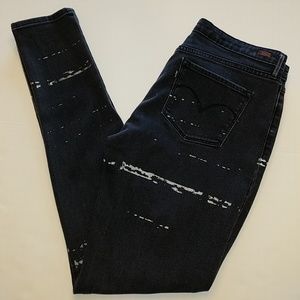 Levi Jean's Black W/ patterns SZ 30